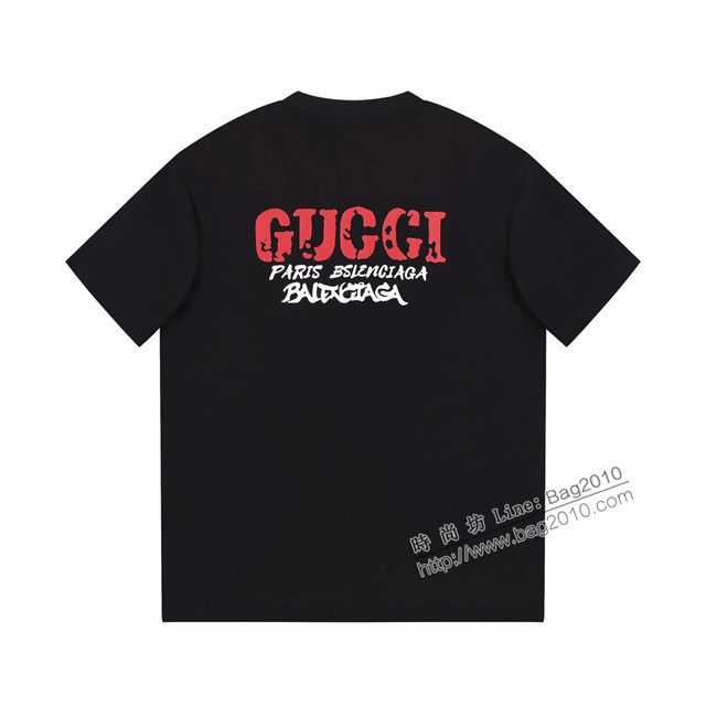 Gucci古奇專櫃古馳2023SS新款印花T恤 男女同款 tzy2701